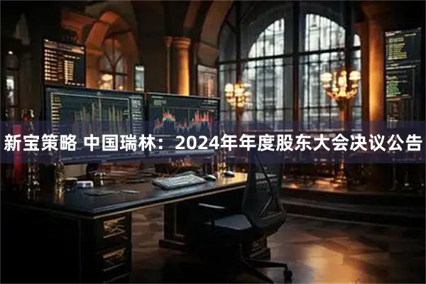新宝策略 中国瑞林：2024年年度股东大会决议公告